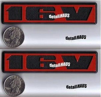 2 Red 16V Badges