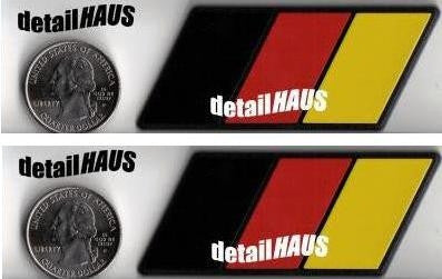Set of 2 - German Flag Racing Euro Badges