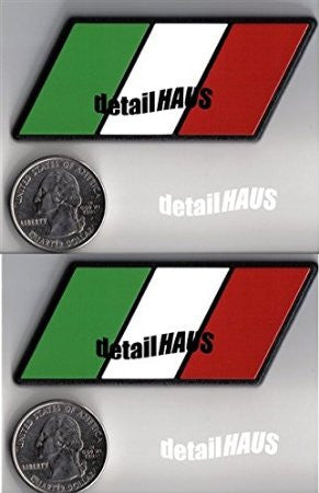 Set of 2 - Italian Flag Racing Euro Badge