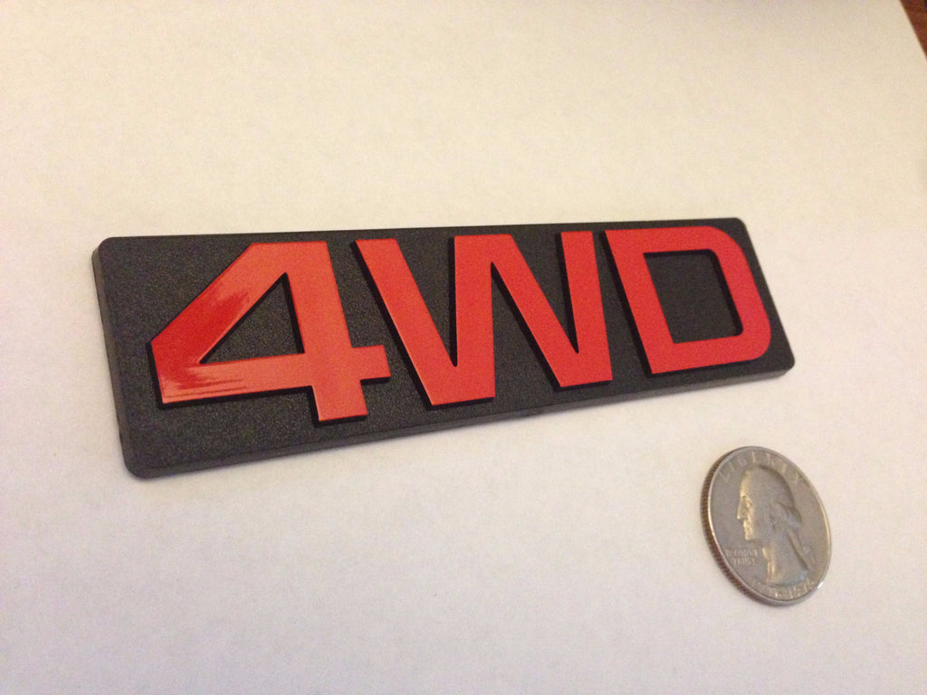 Red 4WD Badge