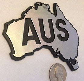 Silver/Chrome Australia AUS Country Badge
