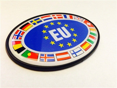 Oval EU Flags Badge