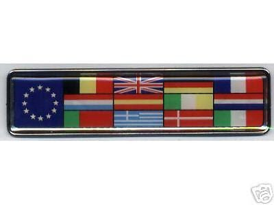 European Union Multi Flag Euro Badge