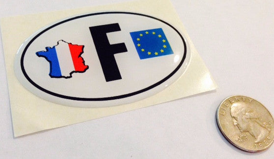 Soft Oval France F Badge with EU and Country Flag