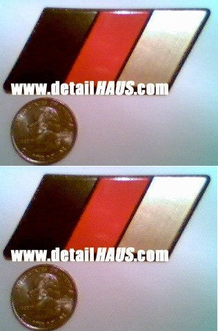 Set of 2 - German Flag Racing Euro Badge (BRG - Black, Red, & Gold)