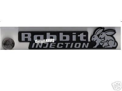 Silver/Chrome Rabbit Injection Badge