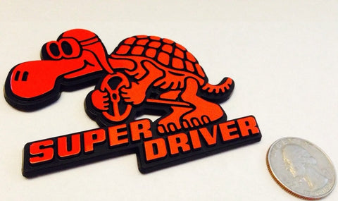 Red Super Driver - Racing Turtle Badge