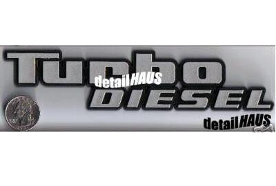 Silver Turbo Diesel Badge