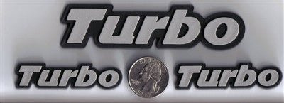 3 Pack - Silver/Chrome Turbo Badges